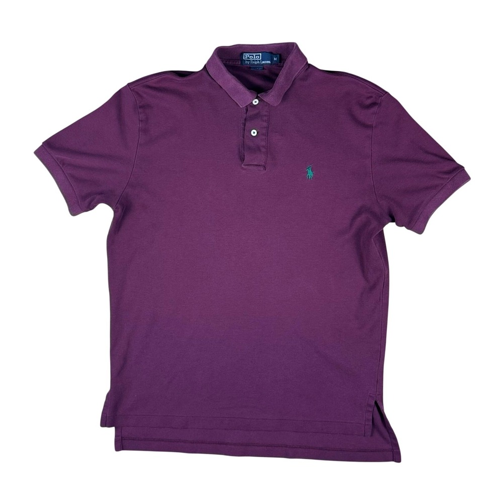 Polo by Ralph Lauren Maroon Short Sleeve Polo Shirt Men's Medium 100% Cotton